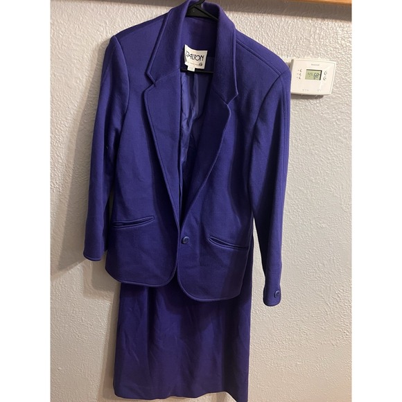 Dalton Jackets & Blazers - Womens Purplish  Dolton‎ Skirt And Blazer Size 8 Suit